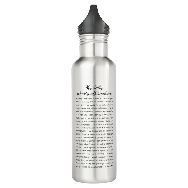 Your Logo Addiction Recovery Centre Merchandise 710 Ml Water Bottle (Left)