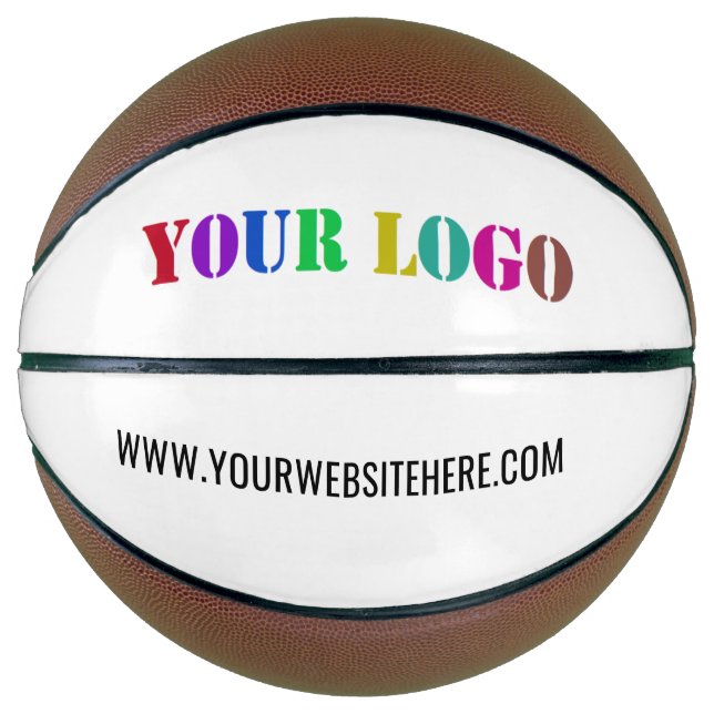 Your Logo and Custom Text Company Basketball (Front)