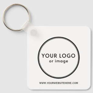 Your logo and custom text key ring
