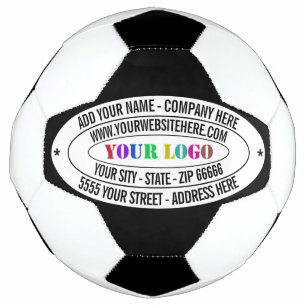 Your Logo and Custom Text Promotional Soccer Ball