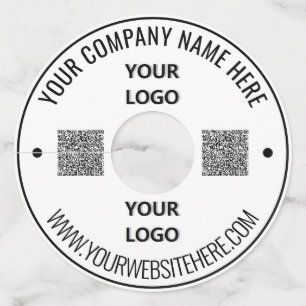 Your Logo and QR Code Promotional Wine Glass Tags