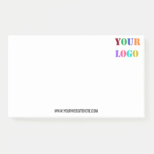Your Logo and Text Business Sticky Notes