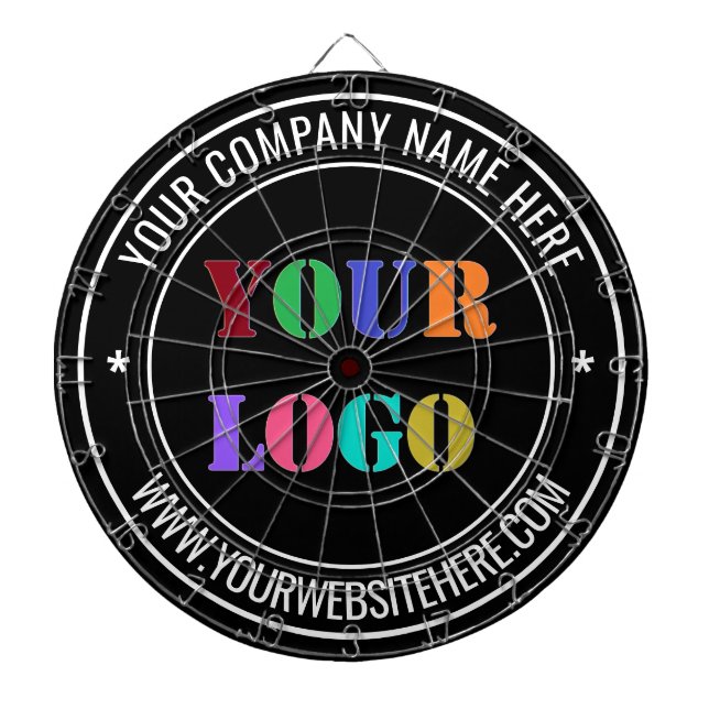 Your Logo and Text Dartboard template Custom Colou (Front)