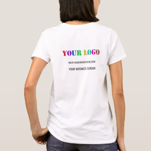 Your Logo and Text Promotional Company T-shirt