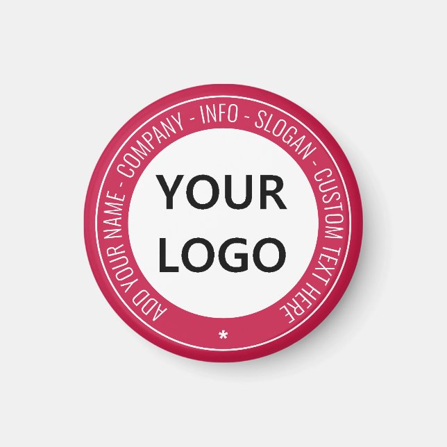 Your Logo and Text Promotional Magnet Exampe (Front)