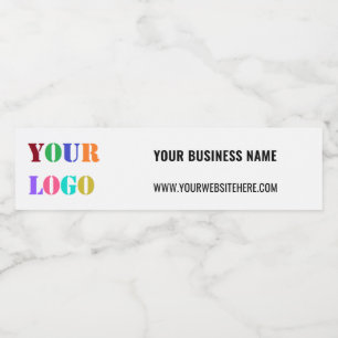 Your Logo and Text Promotional Water Bottle Label