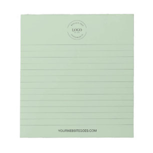 Your Logo and website lined Business promo green Notepad