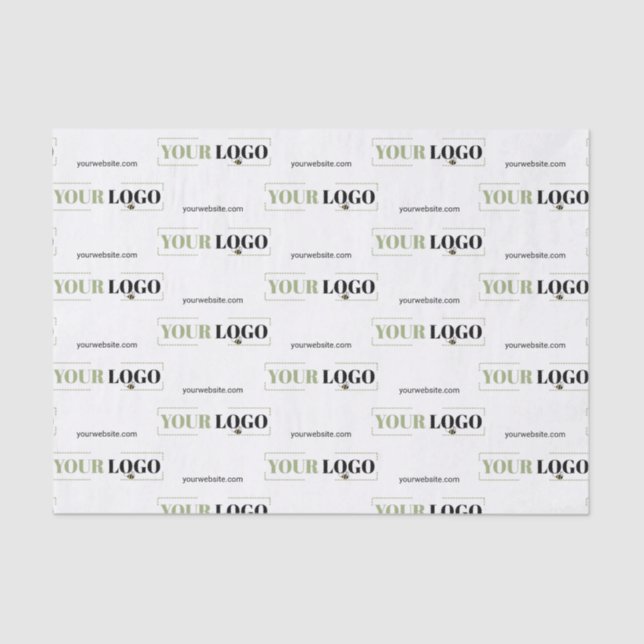 Your Logo and Website Small Tissue Paper (Front)