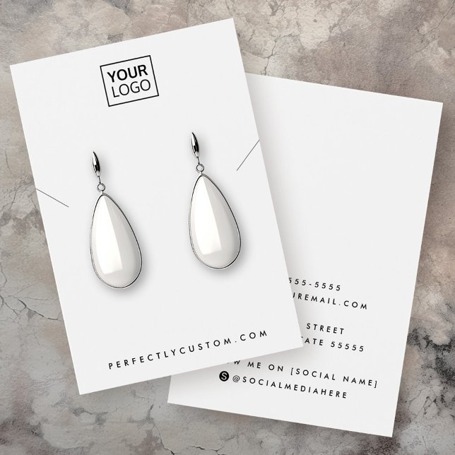 Your logo any colour necklace earring display card (Your logo any color necklace earring display cards)