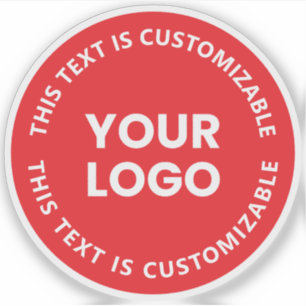 Your Logo/Any Uploaded Image & Circular Text   Red