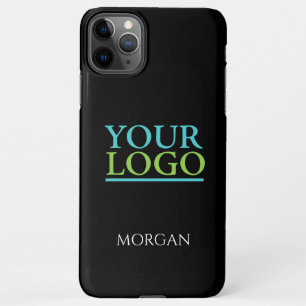 Your Logo/Art/Photo, DIY White Name on Black iPhone 11Pro Max Case