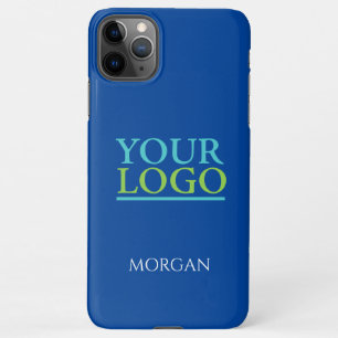 Your Logo/Art/Photo, DIY White Name on Deep Blue iPhone 11Pro Max Case