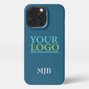 Your Logo/Art/Photo, Monogram, Ocean Blue iPhone 13 Pro Case