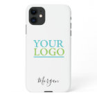 Your Logo/Art/Photo, Name Black Script, White