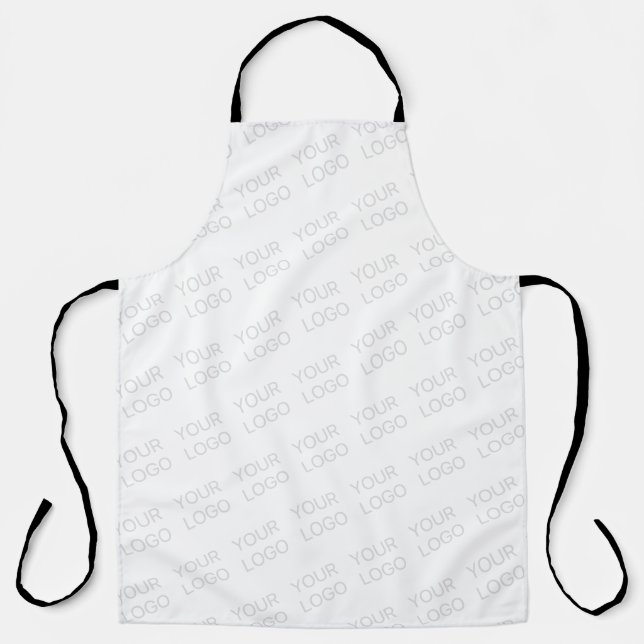 Your Logo Automatically Lightened & Repeating Apron (Front)