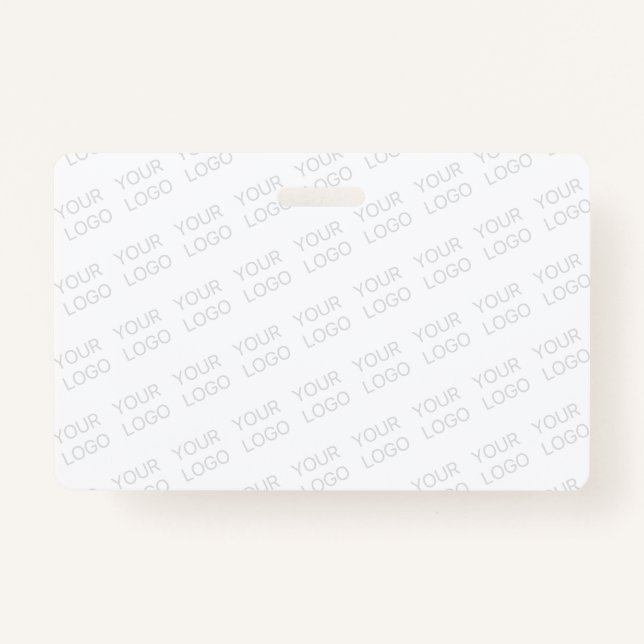 Your Logo Automatically Lightened & Repeating ID Badge (Front)