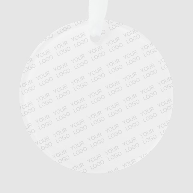 Your Logo Automatically Lightened & Repeating Ornament (Front)