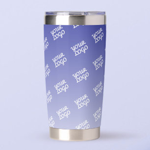 Your Logo Automatically Tiled Editable Colour Ombr Insulated Tumbler