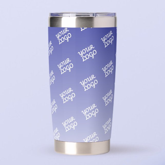 Your Logo Automatically Tiled Editable Colour Ombr Insulated Tumbler (Creator Uploaded)