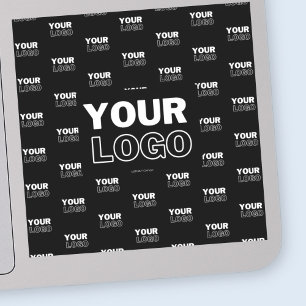 Your Logo & Background Repeating Logo Black