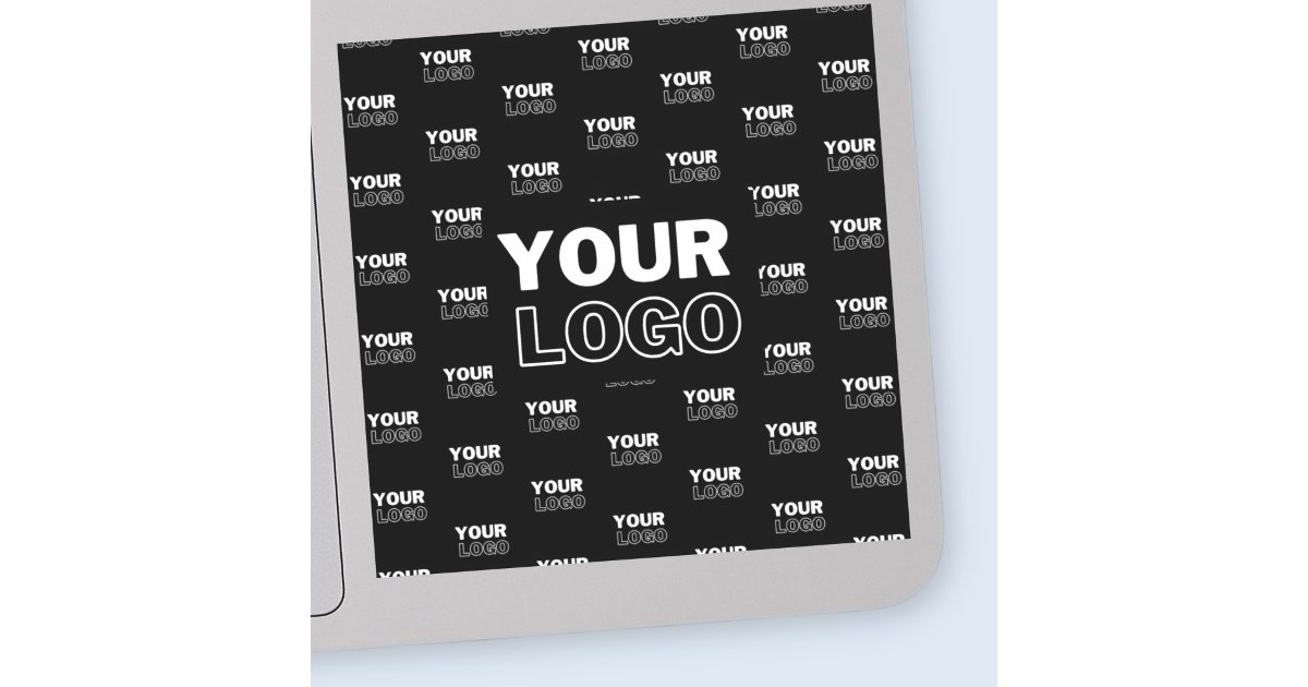 Logo Repeating Pattern Example Your Logo & Background Repeating Logo | Black | Zazzle