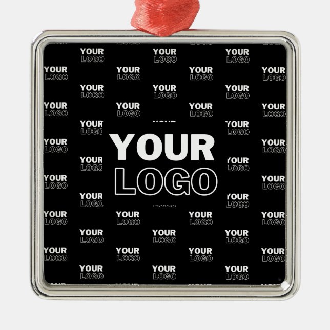 Your Logo & Background Repeating Logo | Black Metal Tree Decoration (Front)