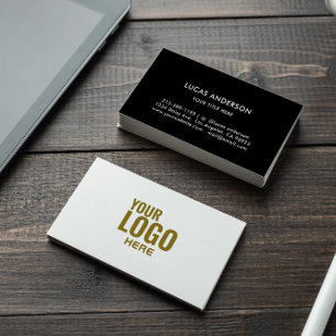 Your Logo Black&white Foil Modern Corporate Business Card