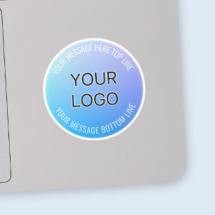 Your Logo   Blue to Purple Ombre & Circular Text