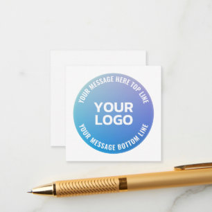 Your Logo   Blue to Purple Ombre & Circular Text Enclosure Card