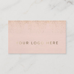 Your Logo Blush Gold Foil Simple Modern Feminine Business Card