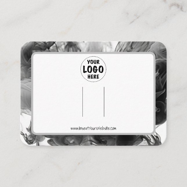 Your Logo Bow Hair Clip Display Card Horizontal (Front)