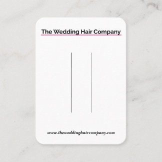 Your Logo Bow Hair Clip Display Card Vertical