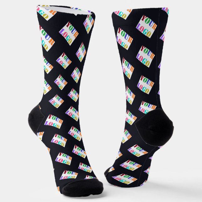 Your Logo Branded Business Logo Socks Example (Angled)