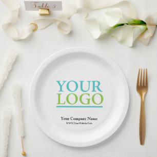 Your Logo, Bus. Name & Website Promo Paper Plate
