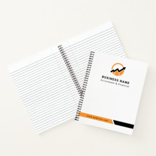 Your Logo Business Accountant Modern Minimalist Notebook