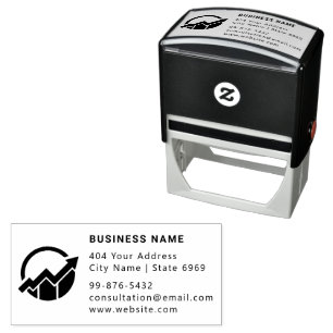 Your Logo Business Accountant Modern Minimalist Self-inking Stamp