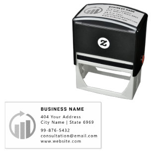 Your Logo   Business Accountant Modern Minimalist  Self-inking Stamp