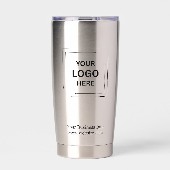 Your Logo | Business Corporate Modern Minimalist Insulated Tumbler (Front)