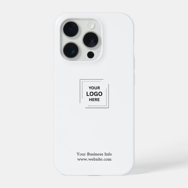 Your Logo | Business Corporate Modern Minimalist iPhone Case (Back)