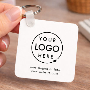 Your Logo   Business Corporate Modern Minimalist Key Ring