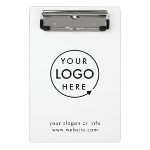 Your Logo   Business Corporate Modern Minimalist Mini Clipboard