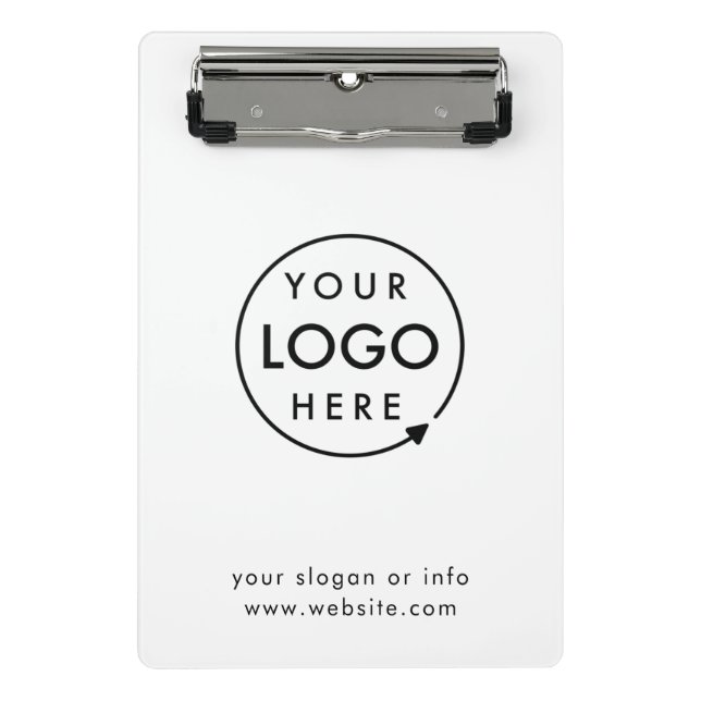 Your Logo | Business Corporate Modern Minimalist Mini Clipboard (Front)