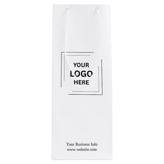 Your Logo | Business Corporate Modern Professional Wine Gift Bag (Front)