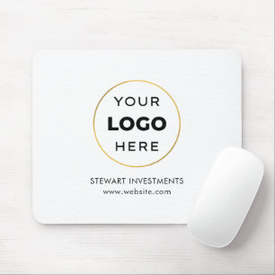 Your Logo Business Corporate White Mouse Mat