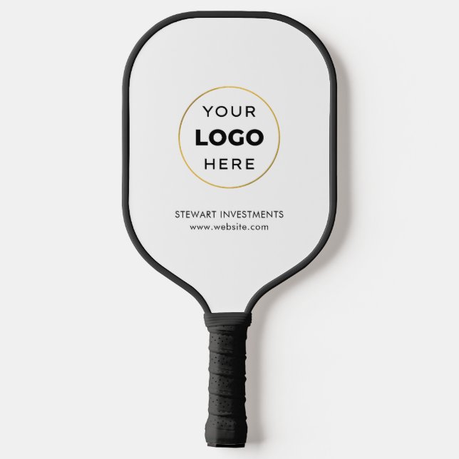 Your Logo Business Corporate White Pickleball Paddle (Back)