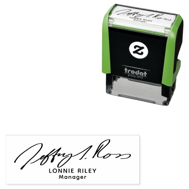 Your Logo Business | handwriting Signature Upload  Self-inking Stamp (In Situ)