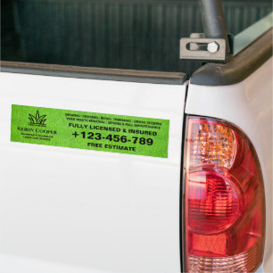 Your Logo Business Lawn Care Service Bumper Sticker