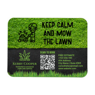 Your Logo Business   Lawn Care Service Qoutes Magnet