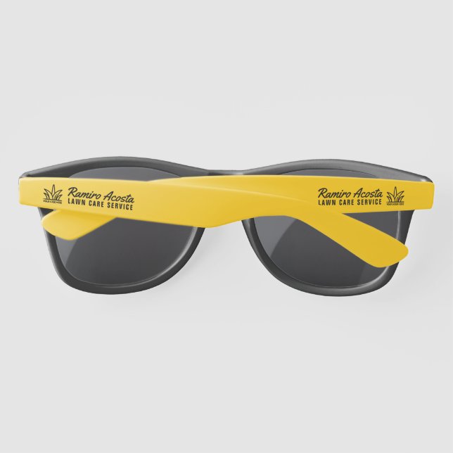 Your Logo Business | Lawn Care Service Sunglasses (Back)
