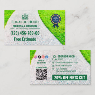 Your Logo Business   Lawncare Service Social Media Card